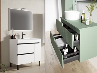 Muebles de baño: cómo acertar con medidas, patas o suspendido, y acabados